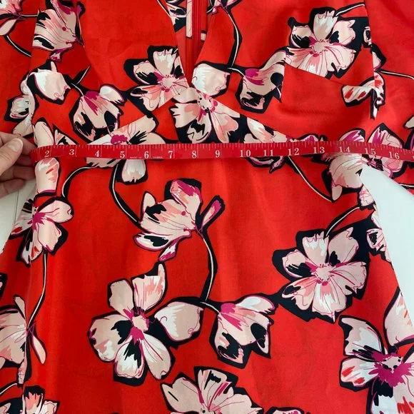 Lewit Silk Floral Deep V Midi Dress - Picture 8 of 14